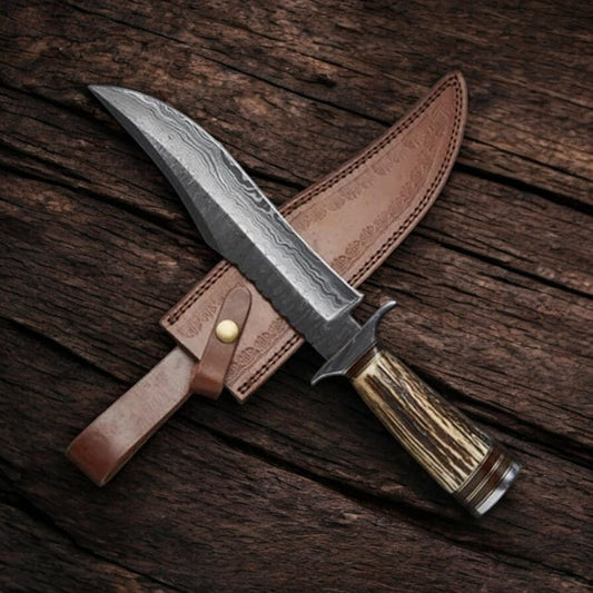 damascus bowie knife