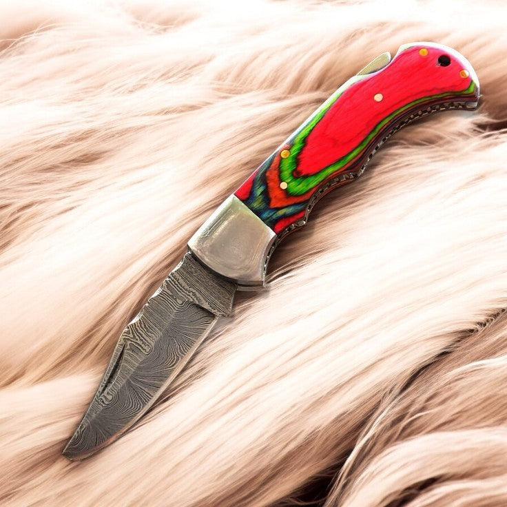 damascus folding knife