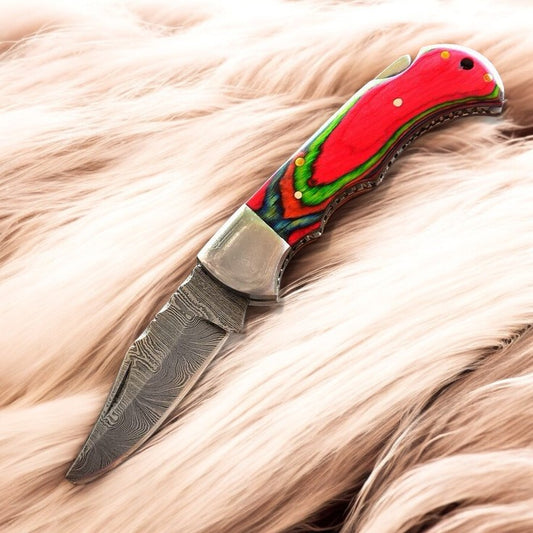 damascus folding knife