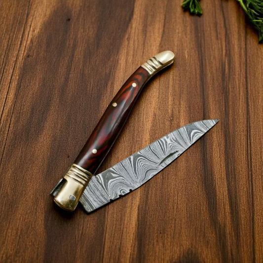 damascus steel pocket knives