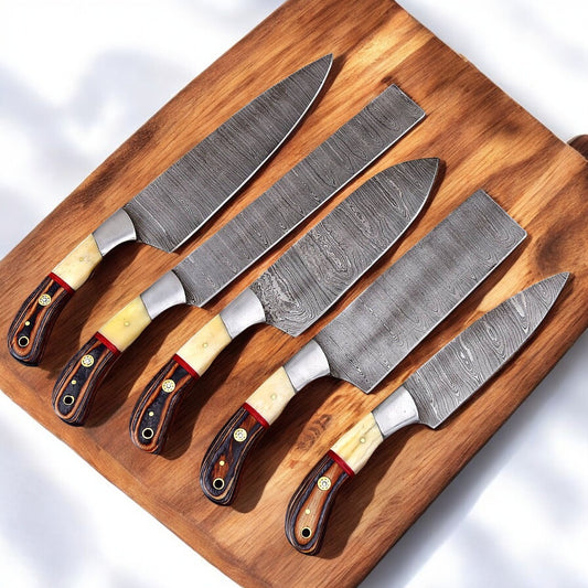Damascus steel kitchen knife