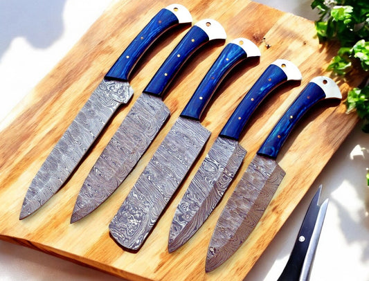 Damascus chef knife