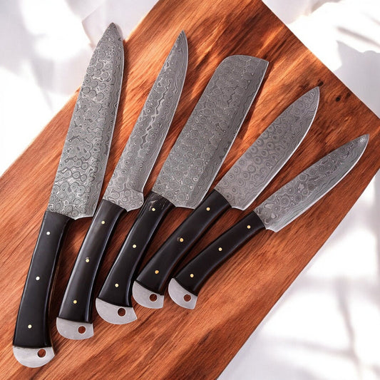 Damascus kitchen knife