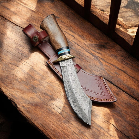 damascus hunting knife