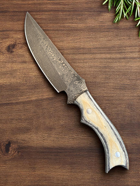 damascus hunting knife