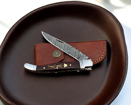 damascus pocket knife