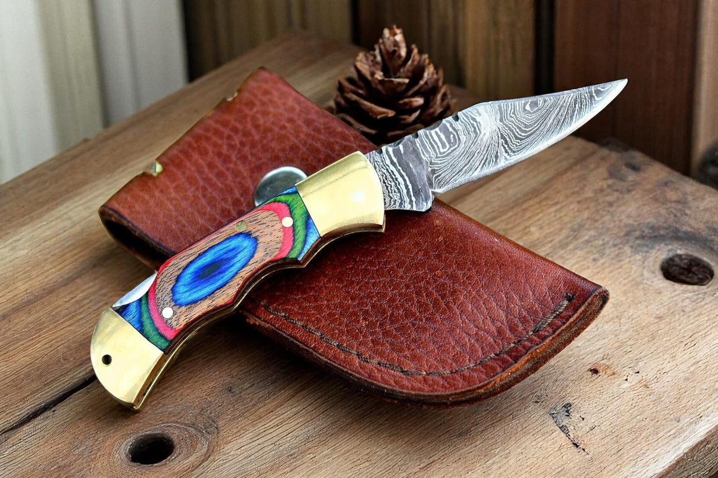 damascus folding knife