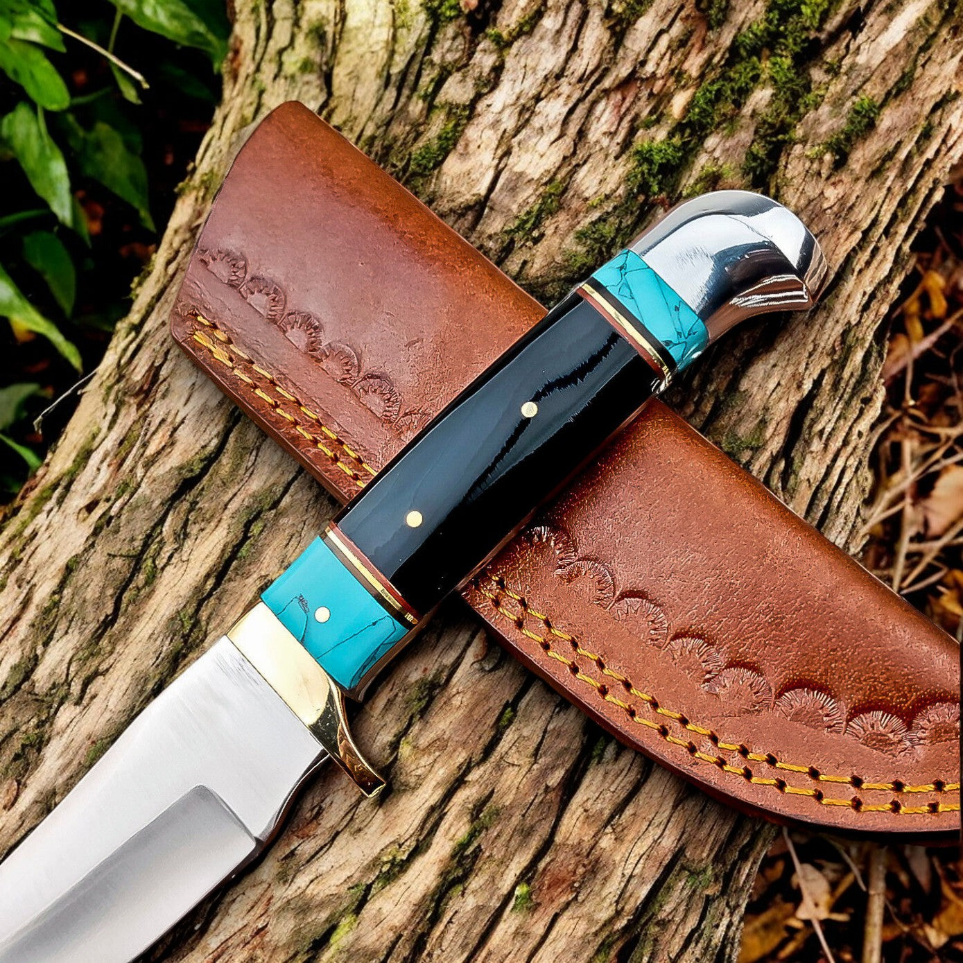 Custom Handmade Bowie Knife with Epoxy Resin Handle