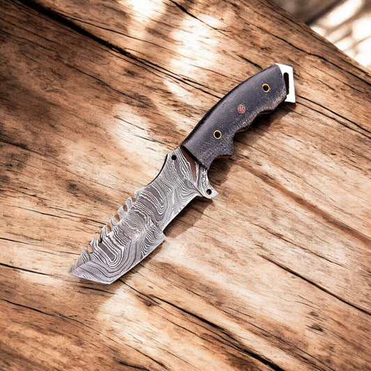 damascus hunting knife