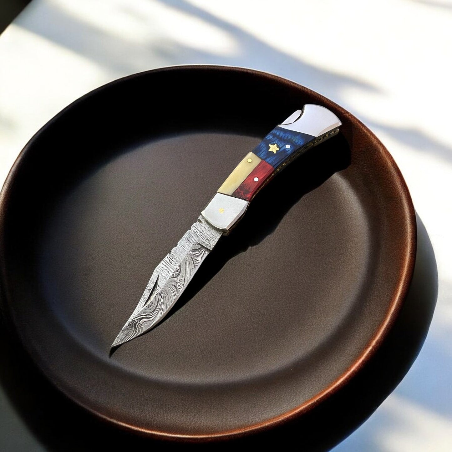 damascus pocket knives