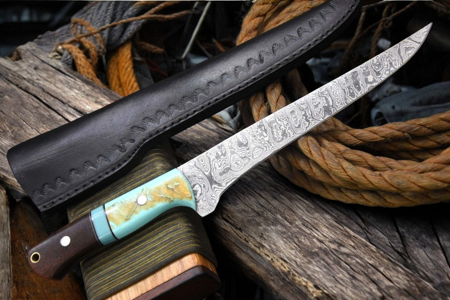 best damascus knives made in USA