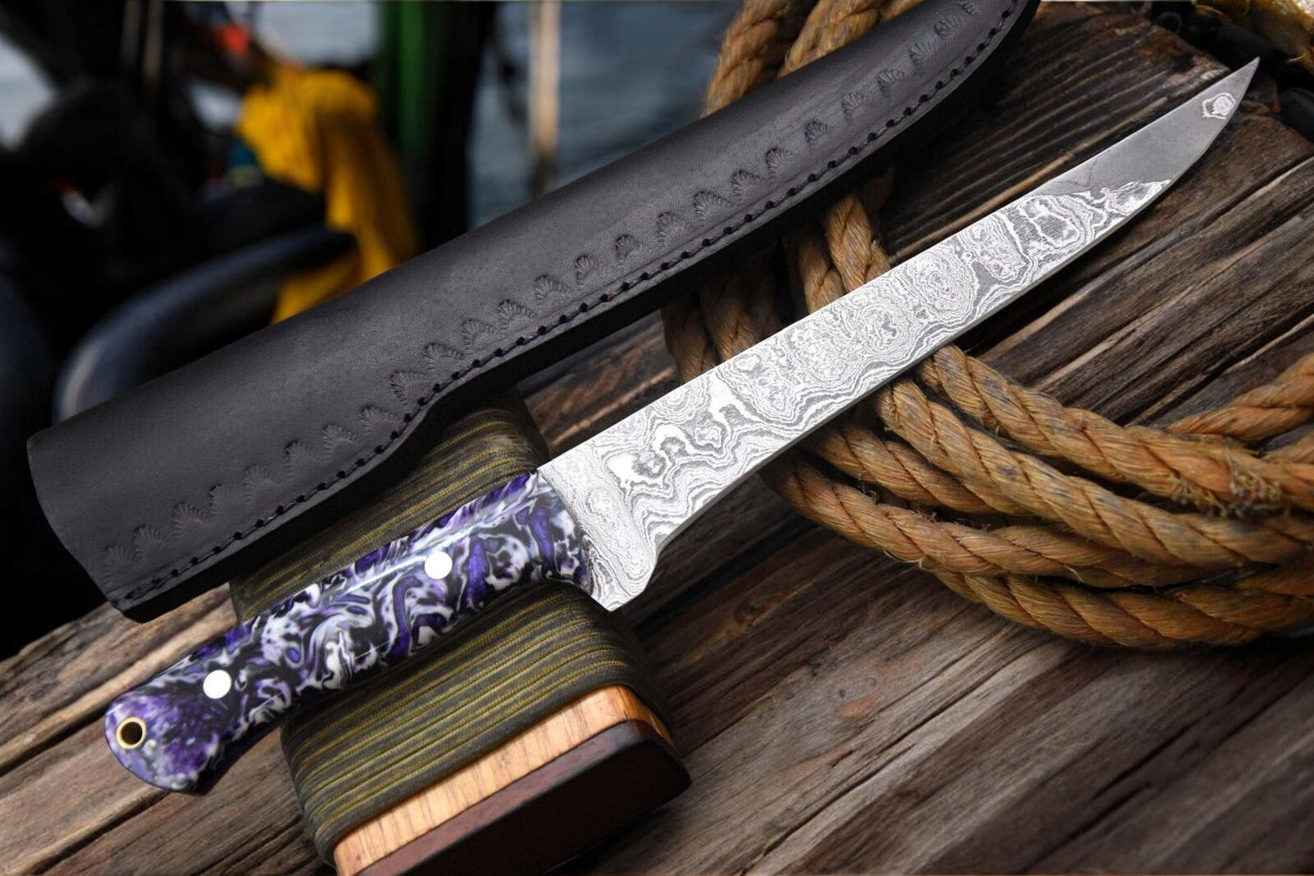 7.8-inch Damascus Blade Fillet Fish Knife