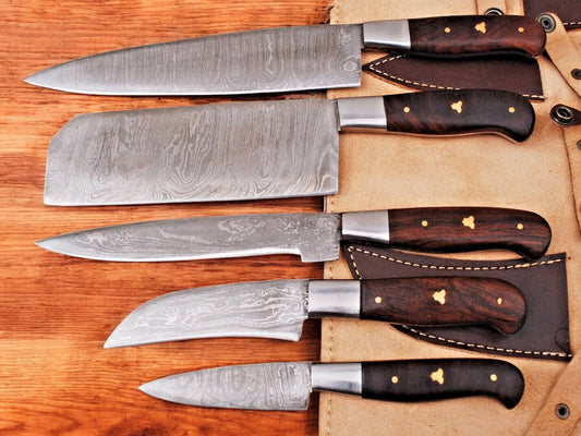 Damascus kitchen knife
