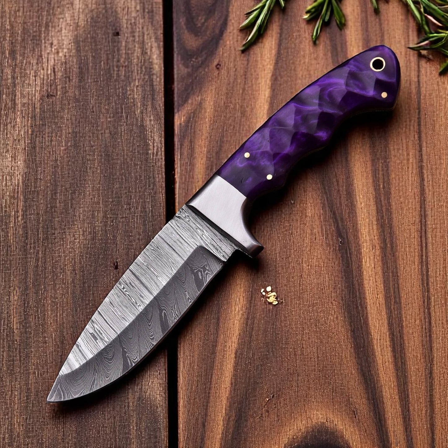 Damascus Steel Hunting Knife