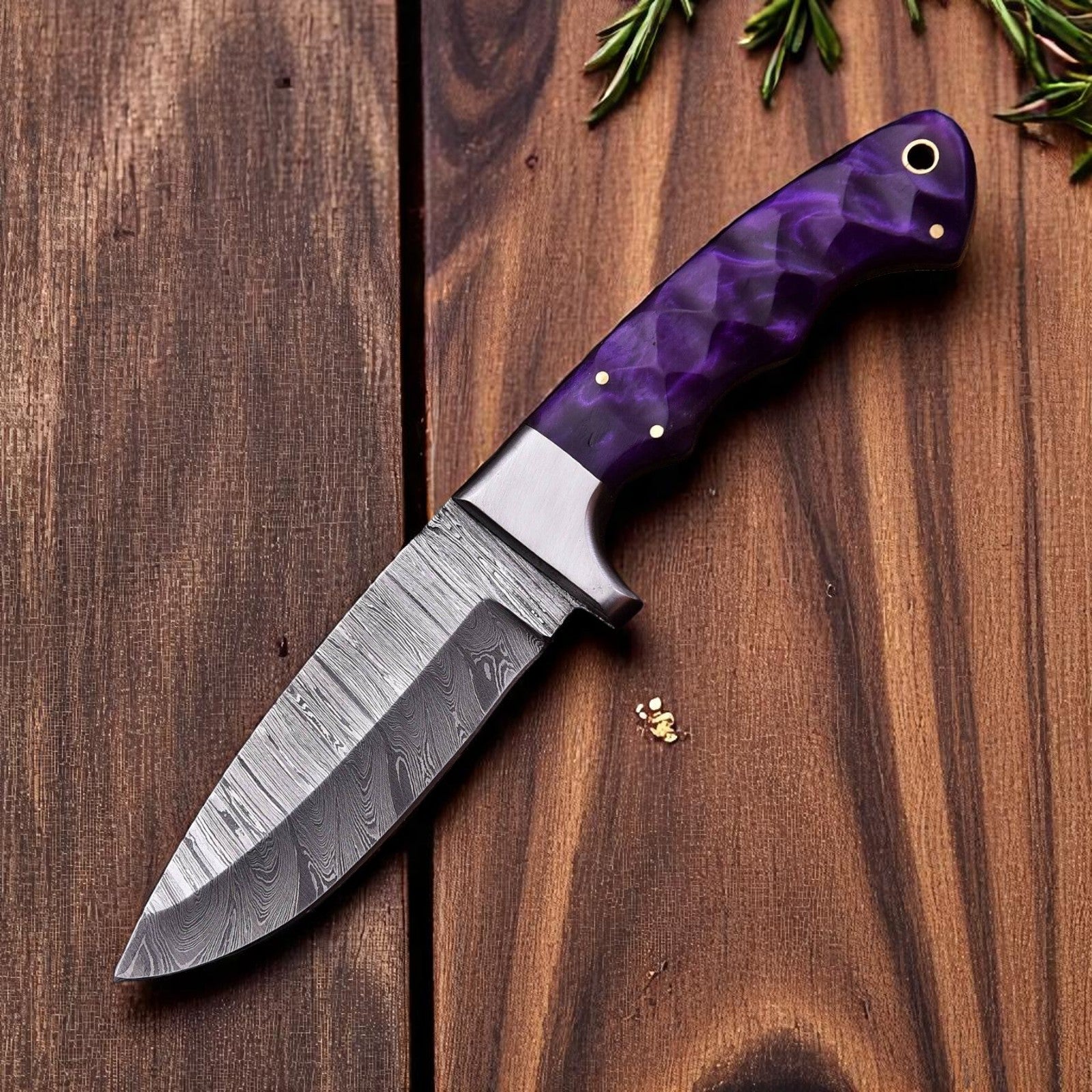 Damascus Steel Hunting Knife