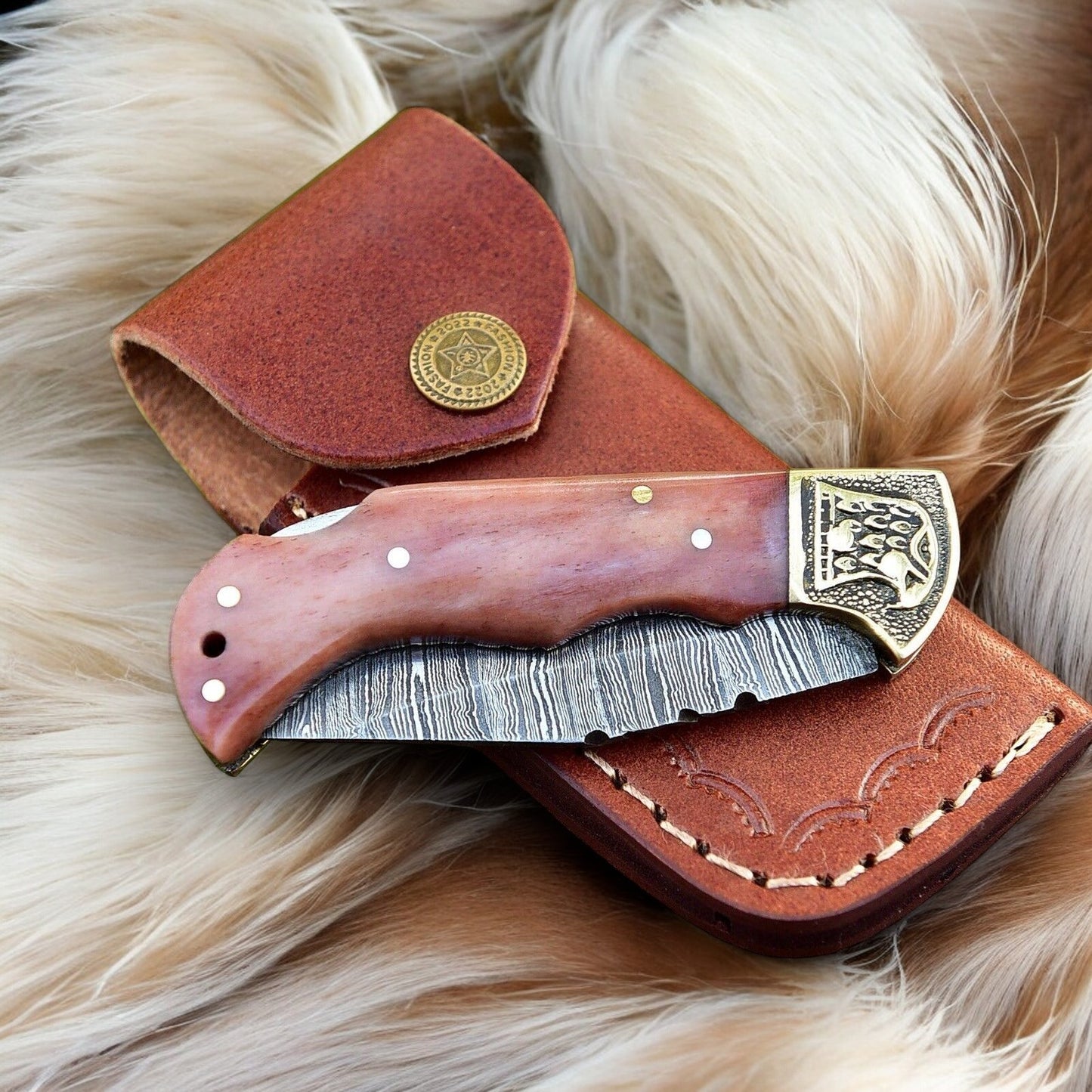 Custom Handmade Slim Pocket Knife with Back Lock