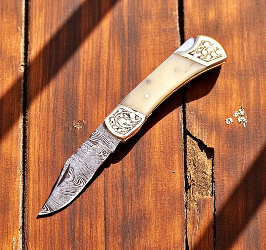 damascus pocket knife
