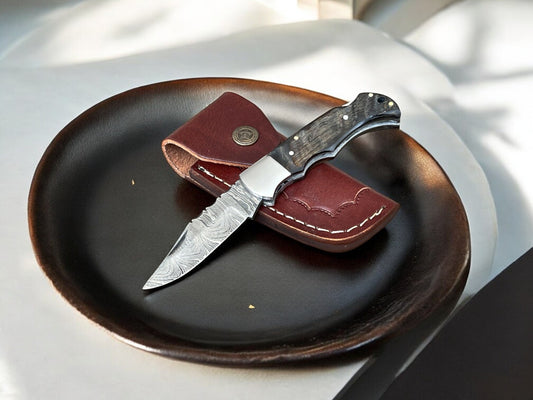 damascus pocket knife