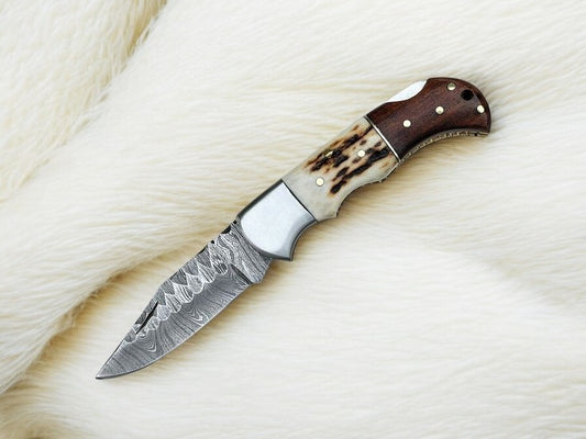 damascus pocket knives
