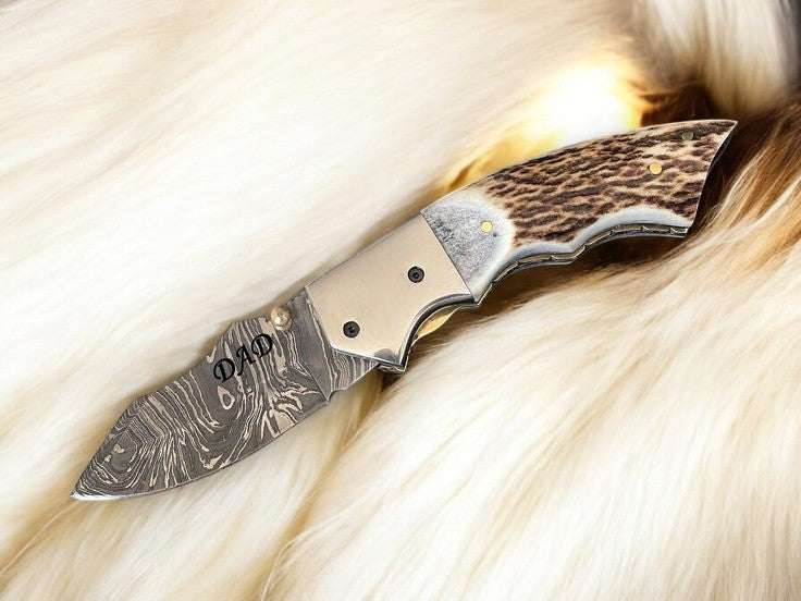 damascus steel knife pocket