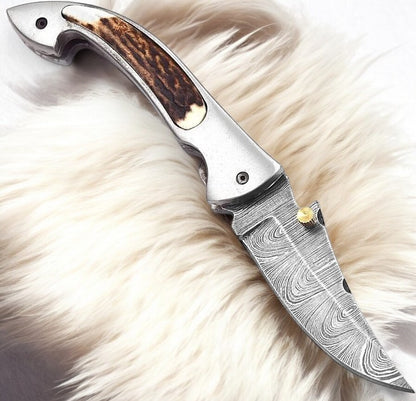 damascus edc knife