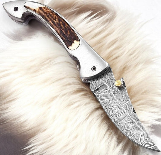 damascus edc knife