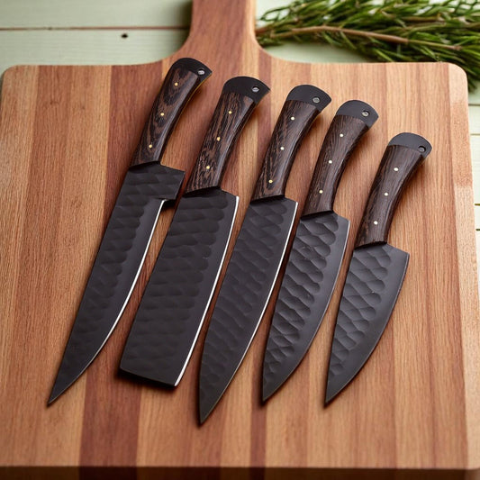 Damascus Kitchen Knives Set