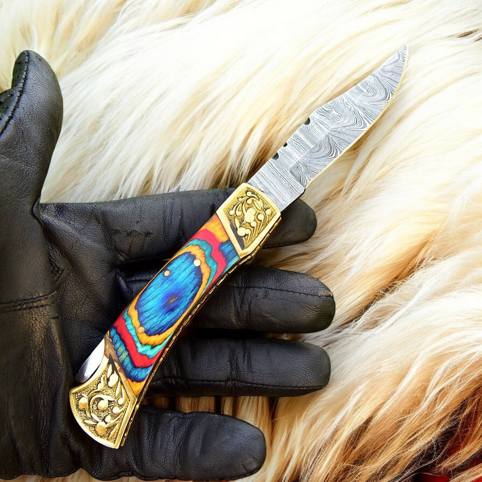 Custom Handmade Classic Pocket Knife Displayed Open
