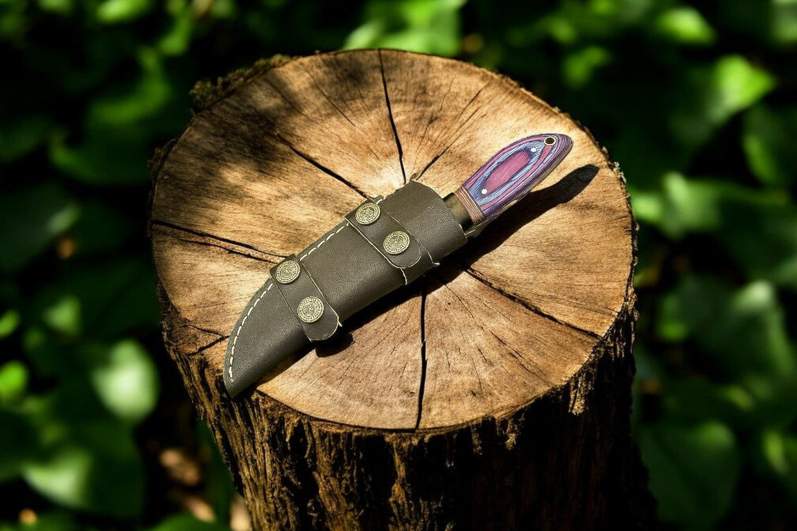 damascus hunting knife 