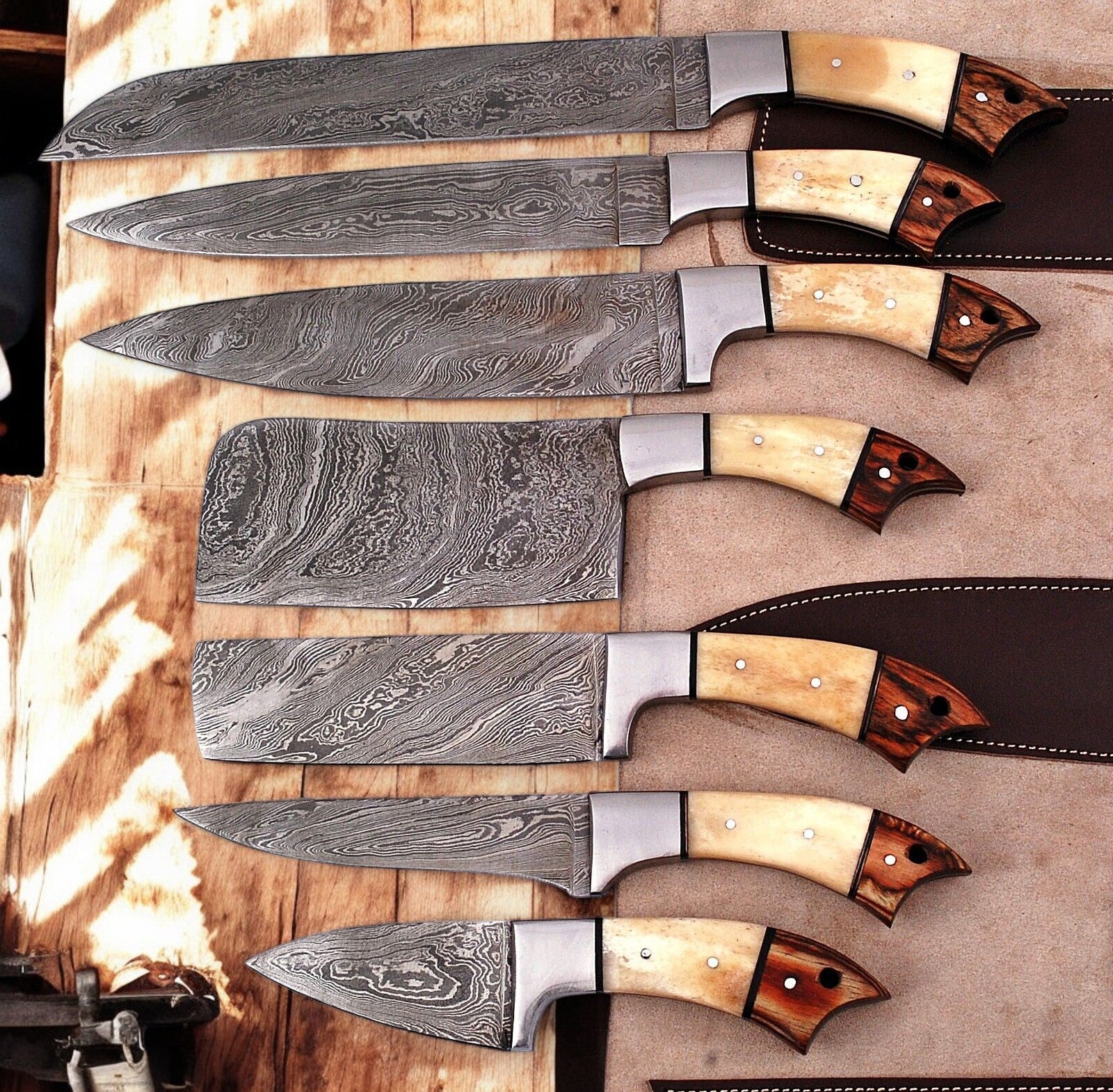 Damascus chef knife 
