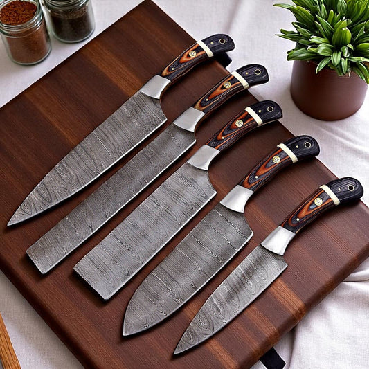 damascus kitchen knives  