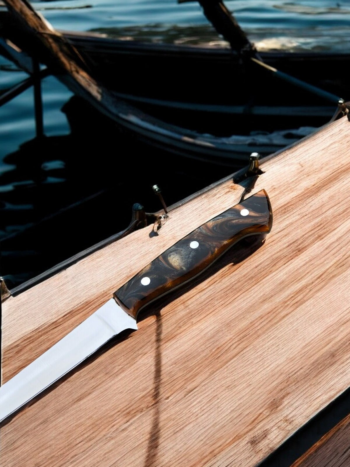 Custom Handmade 440c Stainless Steel Fillet Knife for Fishing
