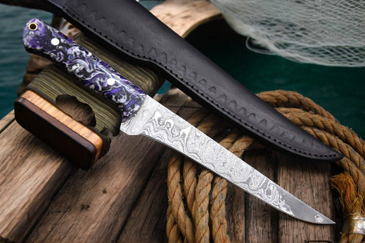 damascus filllet knives
