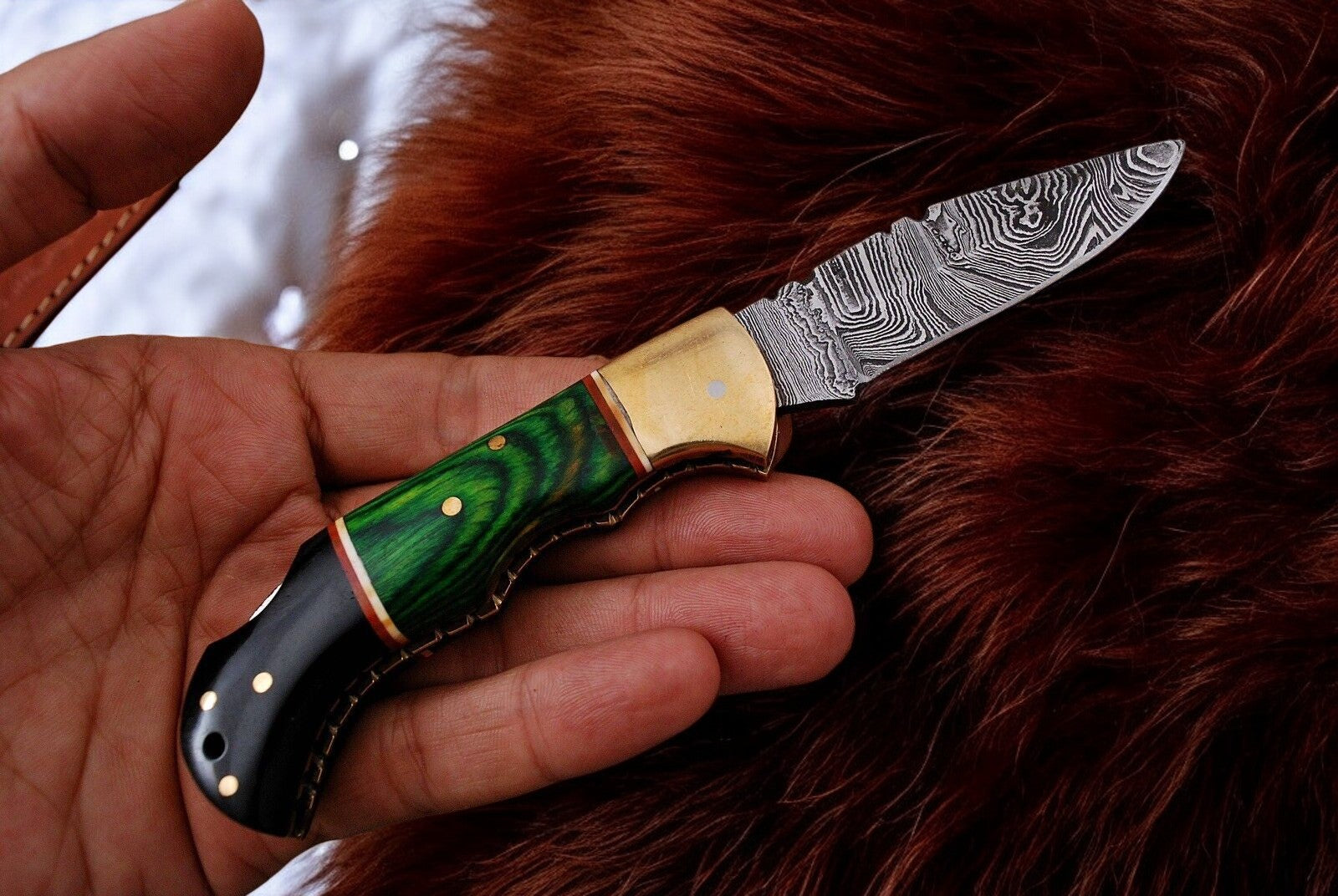 damascus steel pocket knife
