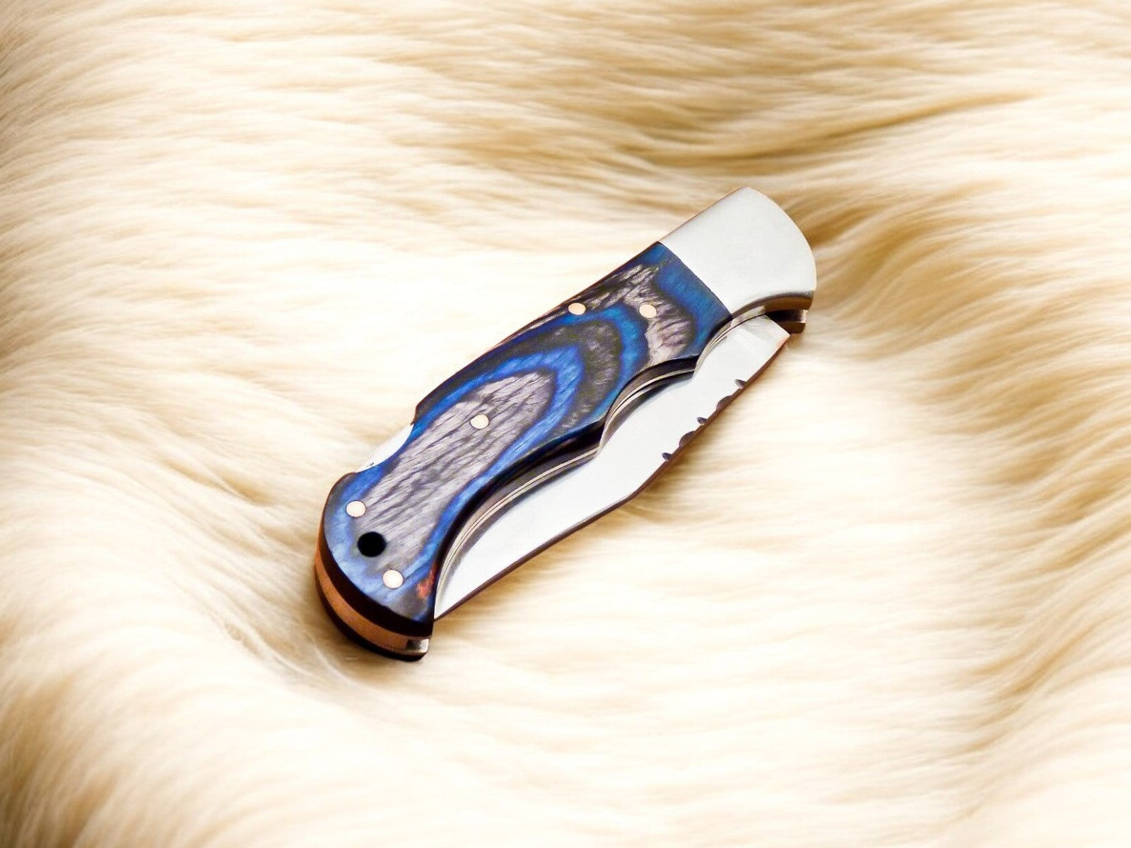 3-inch Stainless Steel Blade on Handmade Folding Knife
