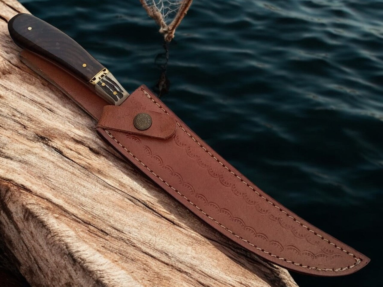 Hand Forged Fillet Knife with Leather Sheath Included
