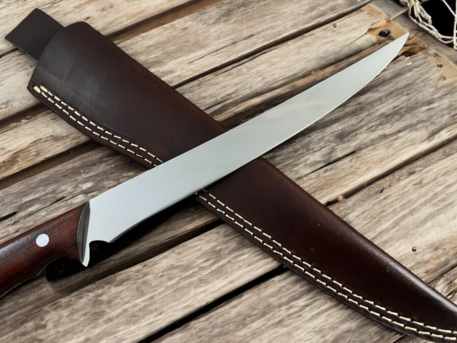 9.5-inch Stainless Steel Blade on Handmade Fillet Knife
