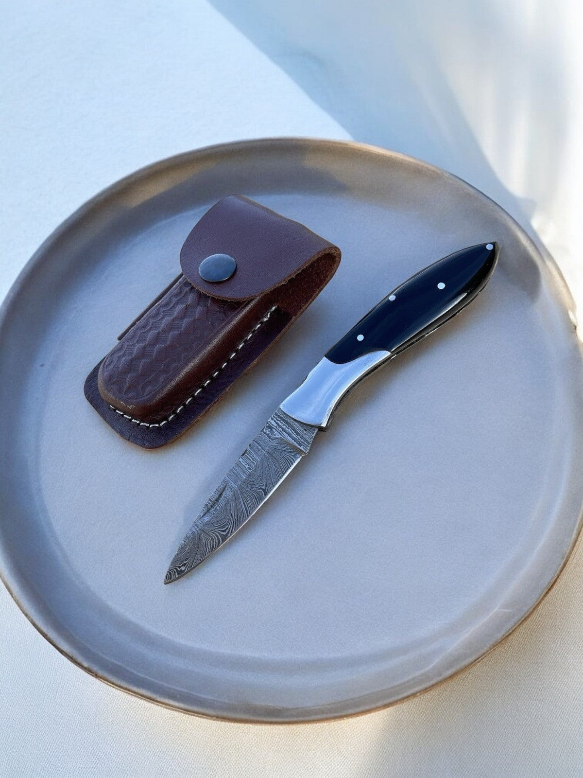Damascus Pocket Knife
