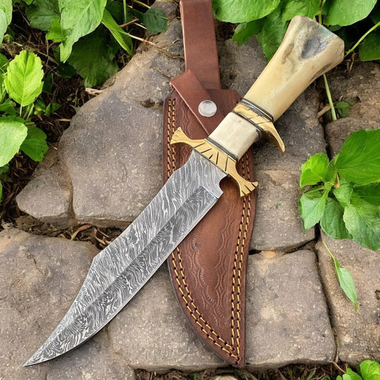  Damascus Bowie Knife
